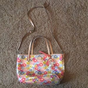 Coach tote and card holder in  floral print